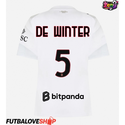 Dres AC Milan Koni De Winter #5 Preč pre Ženy 2026-27 Krátky Rukáv